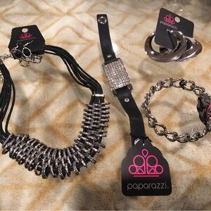 Paparazzi Elegant Silver and Black Jewelry Collection